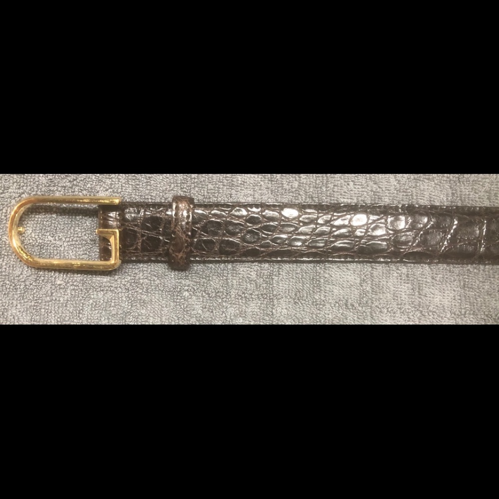 GUCCI caiman/crocodile suit/jean belt